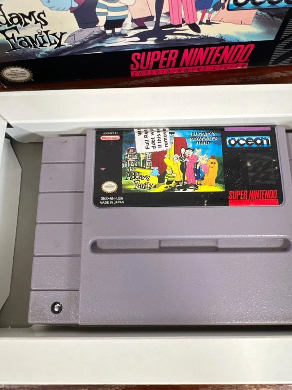 The Addams Family Pugsleys Scavenger Hunt SNES Game With Box & Manual Complete T